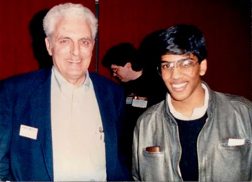 Babul with Bob Moog at NAMM, circa 1985